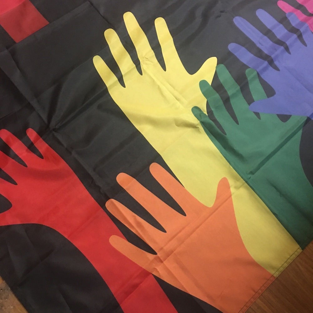 Equality Garden Flag Banner Human Hands Peace Love Sign 60"x80" X-Large - Picture 5 of 9